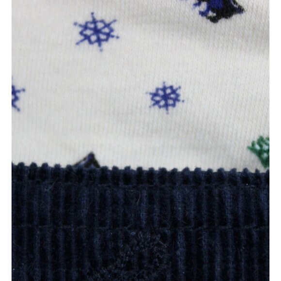 GAP Baby 2 Pc Turtleneck Shirt Navy Blue Overalls Corduroy Winter 6-12 M NWT - Picture 2 of 7